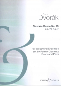 Dvorak Slavonic Dance No 15 Op72/7 Wind Ensemble Sheet Music Songbook