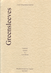 Greensleeves Trad/martelli Str Quartet Parts Sheet Music Songbook