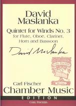 Maslanka Quintet For Winds No 3 Fl/ob/cl/hn/bsn Sheet Music Songbook