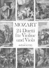 Mozart 24 Duets Vln/vla Cpt From Magic Flute & Sheet Music Songbook