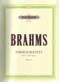 Brahms Sextet Bb Op18 String Emsemble Sheet Music Songbook