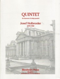 Holbrooke Bassoon Quintet Bsn/str Quartet Sheet Music Songbook