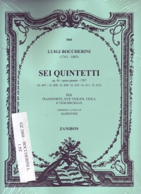 Boccherini Piano Quintet Op56 Set Of String Parts Sheet Music Songbook