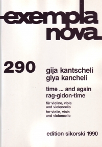 Kancheli Time And Again/rag-gidon-time String Trio Sheet Music Songbook