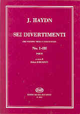 Haydn Six Divertimenti Nos1-3 For String Trio Sheet Music Songbook