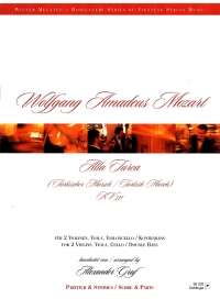Mozart Alla Turca (turkish March) Str Qrtet Sc/pt Sheet Music Songbook