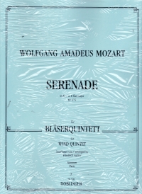 Mozart Serenade Eb K375 Wind Quintet Parts Sheet Music Songbook