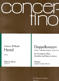 Hertel Double Concerto Eb Tpt/ob/str/bc Score Sheet Music Songbook