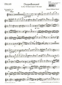 Hertel Double Concerto Eb Tpt/ob/str/bc Oboe Part Sheet Music Songbook