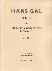 Gal String Trio In A Op 104 Set Of Parts Sheet Music Songbook