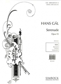 Gal Serenade Op 93 Clarinet/violin/cello Parts Sheet Music Songbook