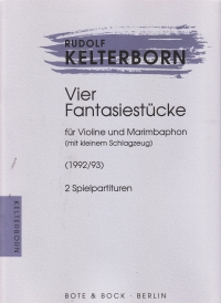 Kelterborn 4 Fantasiestucke Sheet Music Songbook