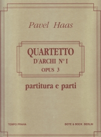 Haas String Quartet 1 Op3 (1920) Sheet Music Songbook