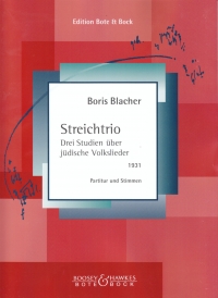 Blacher String Trio Sheet Music Songbook