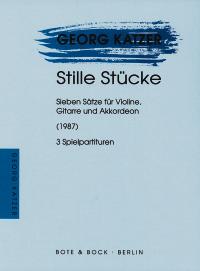 Katzer Stille Stucke 7 Movements (1987) Sheet Music Songbook
