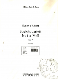 Dalbert String Quartet In Am Op7 Sheet Music Songbook