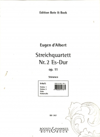 Dalbert String Quartet In E Flat Op11 Sheet Music Songbook