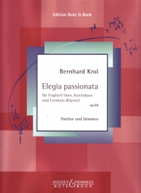 Krol Elegia Passionata, Op 69 Sheet Music Songbook