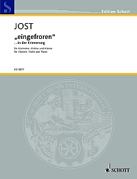 Jost Eingefroren In Der Erinnerung Cl/vn/pf Sc/p Sheet Music Songbook