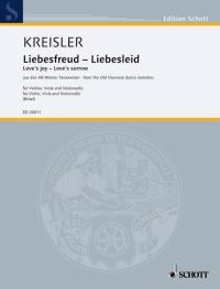 Kreisler Liebesfreud Liebesleid String Trio Parts Sheet Music Songbook
