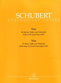 Schubert Piano Trios Bb D28 & Eb D897 Sheet Music Songbook