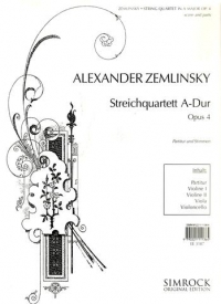 Zemlinsky Quartet Strings Op4 Sc & Pts Sheet Music Songbook
