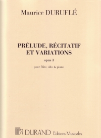 Durufle Prelude Recitative & Variation Wind Trio Sheet Music Songbook