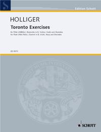 Holliger Toronto Exercises Fl(alto)/cl(b)/vn/hp/m Sheet Music Songbook
