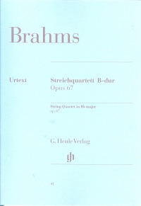 Brahms String Quartet Op67 Bb Set Sheet Music Songbook