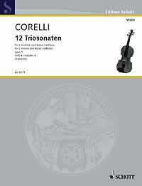 Corelli Triosonatas (12) Op1/10-12 2vln/bc/vcl Sheet Music Songbook