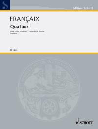 Francaix Quartet Fl/ob/cl/bsn Set Of Parts Sheet Music Songbook