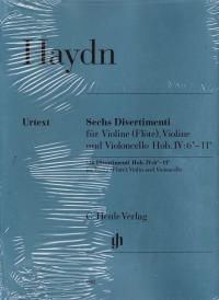 Haydn Six Divertimenti Hob Iv: 6-11 Score/parts Sheet Music Songbook
