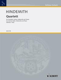 Hindemith Quartet Clar/vln/cello/pft Score & Parts Sheet Music Songbook