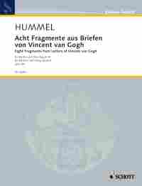 Hummel 8 Fragments From Letters Of Van Gogh Op84 Sheet Music Songbook