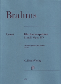 Brahms Clarinet Quintet Bmin Op115 Set Of Parts Sheet Music Songbook