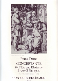 Danzi Concertante Op41 For Flute, Clarinet & Orch Sheet Music Songbook