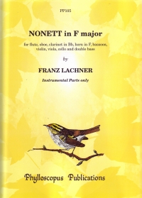 Lachner Nonett In F Wind & Strings Parts Sheet Music Songbook