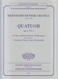 Crusell Quartet Eb Op 2 Clarinet & Strings Parts Sheet Music Songbook