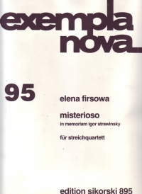 Firsova Misterioso (in Memoriam Stravinsky) Str 4t Sheet Music Songbook