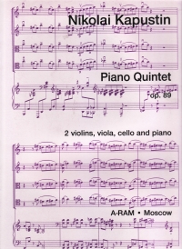 Kapustin Piano Quintet Op89 2 Vn/va/vc/pf Sc/pts Sheet Music Songbook