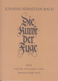 Bach Art Of Fugue Bwv1080 String Quartet Cello Sheet Music Songbook