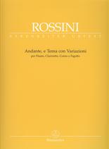 Rossini Andante E Tema Con Variazioni Fl/cl/hn/bn Sheet Music Songbook