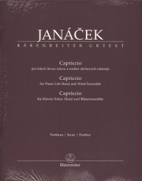 Janacek Capriccio Piano Left Hand & Wind Ensemble Sheet Music Songbook