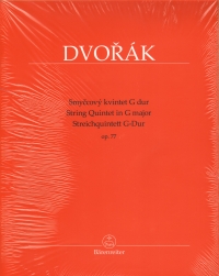 Dvorak String Quintet G Op77 Set Of Parts Sheet Music Songbook