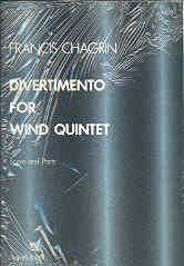 Chagrin Divertimento Wind Quintet Score & Part Sheet Music Songbook