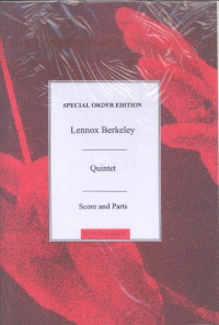 Berkeley Quintet Op90 Ob/cl/hn/bsn/pf Score&parts Sheet Music Songbook