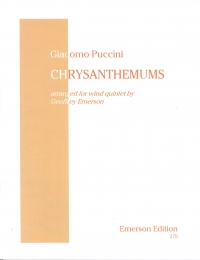 Puccini Chrysanthemums Wind Quintet Emerson Sheet Music Songbook