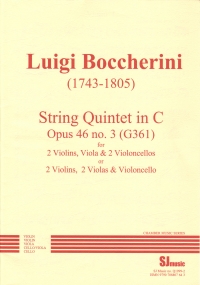 Boccherini String Quintet C Op46 No 3 Parts Sheet Music Songbook