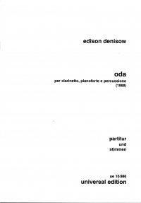 Denisov Oda (clarinet, Piano & Perc) Score & Parts Sheet Music Songbook