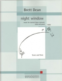 Dean Night Window (93) Cl(bass Cl)/vla/pf Sc/parts Sheet Music Songbook